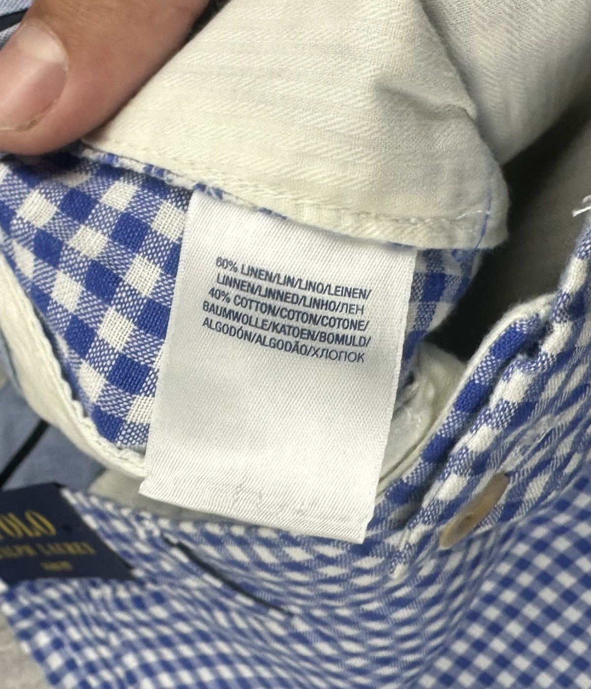 Polo Ralph Lauren Women’s Polo Ralph Lauren Linen Checker New Shorts Size 40" / US 18 - 8 Thumbnail