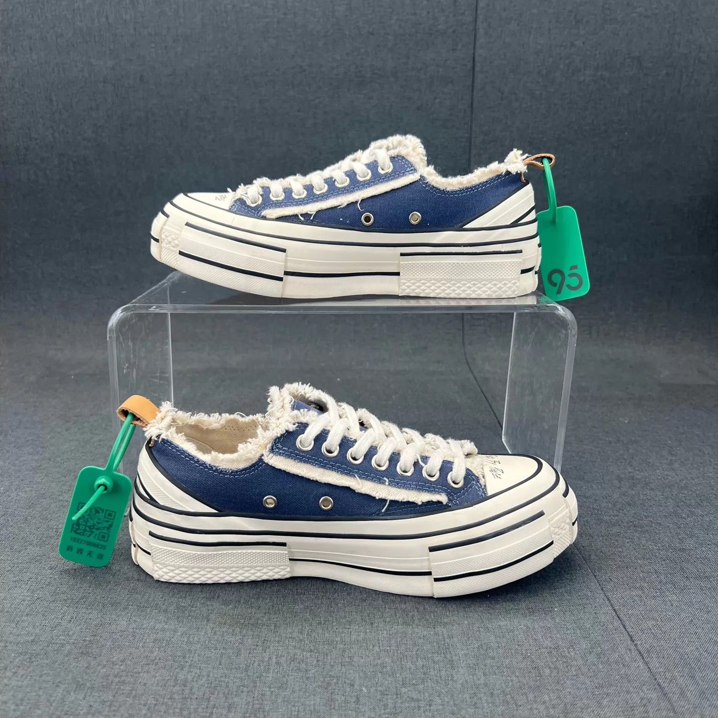 Other Vanness Navy Blue 38 shoes mint w/box Size US 7.5 / IT 37.5 - 3 Thumbnail