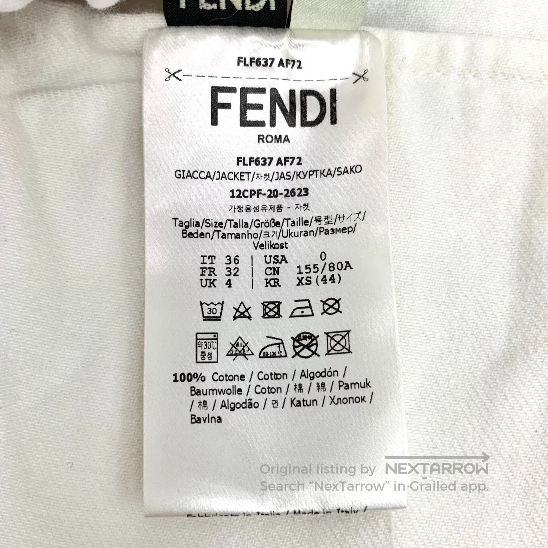 Fendi fendi white pocket embossed cotton jacket. Size US XS / EU 42 / 0 - 7 Thumbnail