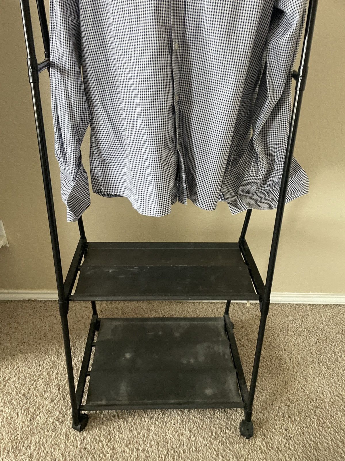 Duchamp London Mini Check Spread collar FC slim fit dress shirt 17.5 x 36 Size US XL / EU 56 / 4 - 11 Thumbnail