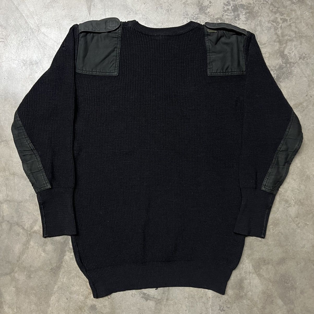 Vintage Vtg 80’s Military Patchwork Heavyweight Cable-Knit Sweater Size US XL / EU 56 / 4 - 6 Thumbnail