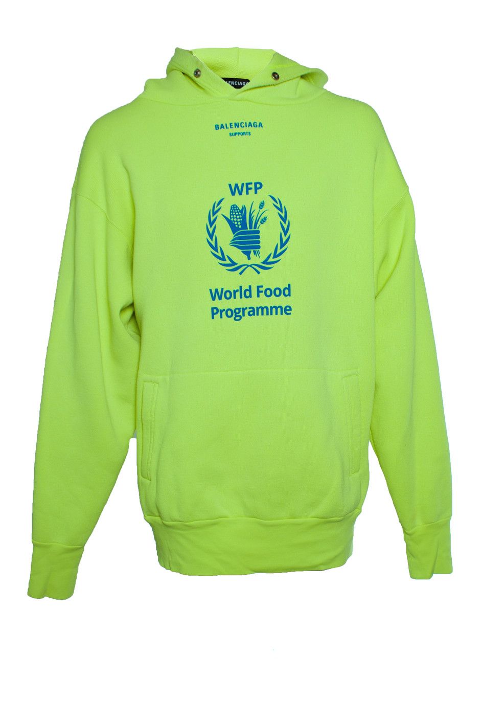 Balenciaga Balenciaga, Food programme neon hoodie in yellow Size US M / EU 48-50 / 2 - 1 Thumbnail