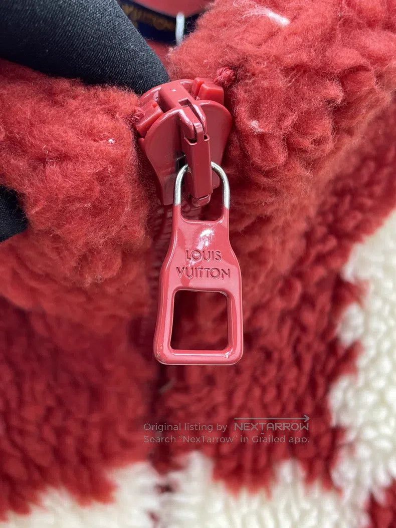 Louis Vuitton Louis Vuitton 22 red and white checkerboard teddy jacket Size US XXL / EU 58 / 5 - 6 Thumbnail