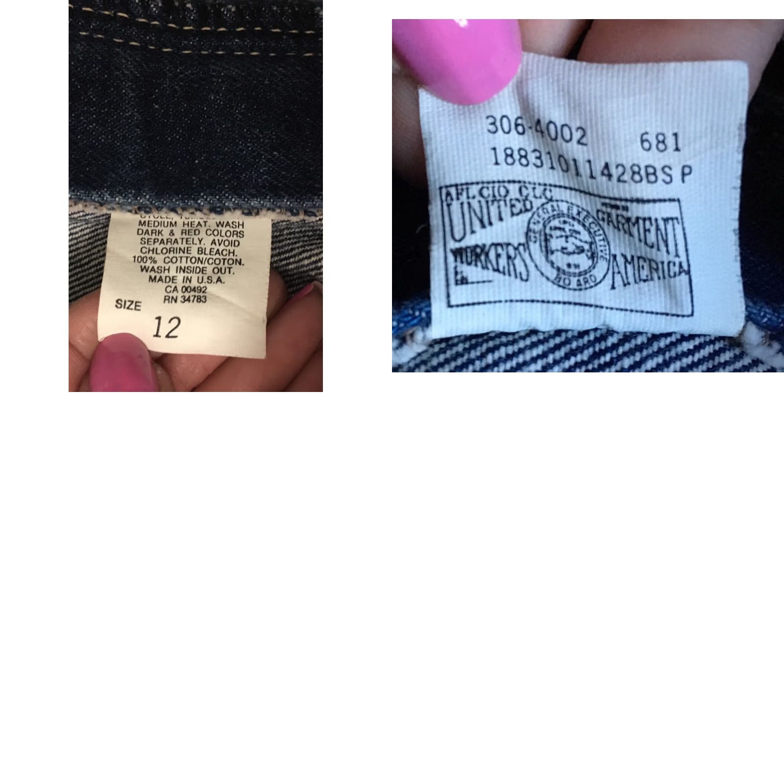Lee VINTAGE Lee Jeans Embroidered Pockets 28" Waist VTG Sz 12 High Waisted Blue Denim Size 28" / US 6 / IT 42 - 8 Thumbnail