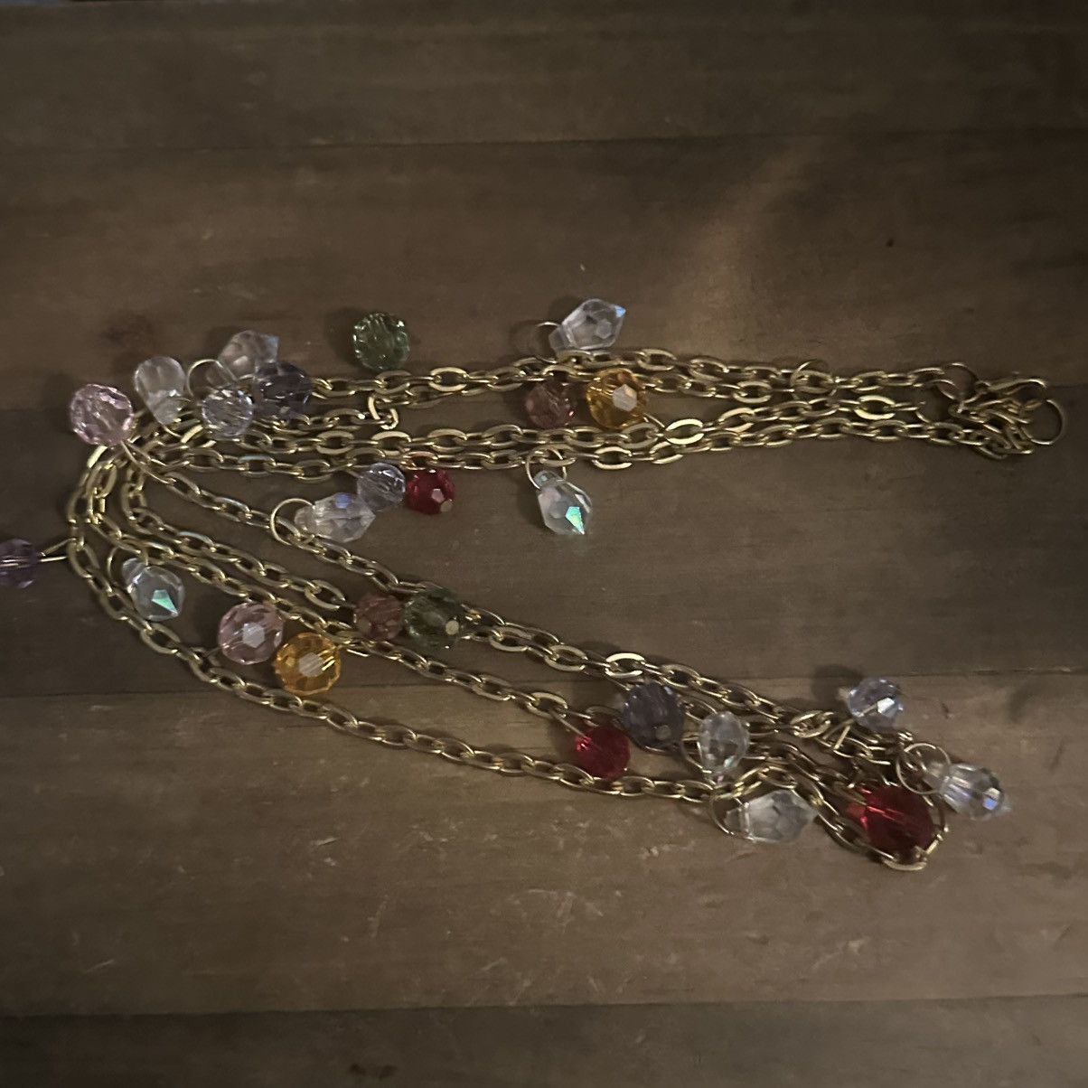 Other Long doubled chain with multicolored dangles necklace Size ONE SIZE - 2 Thumbnail