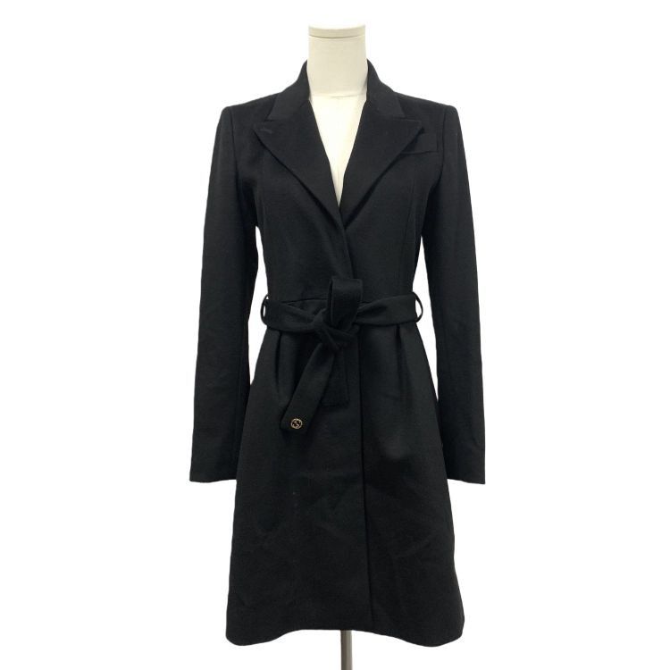 Gucci Gucci Black Wool Belted Coat Size 40 Size S / US 4 / IT 40 - 1 Thumbnail