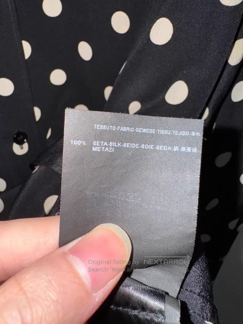 Saint Laurent Paris Saint Laurent Paris size 37 Satin Mulberry Silk Black and W Size US S / EU 44-46 / 1 - 6 Thumbnail