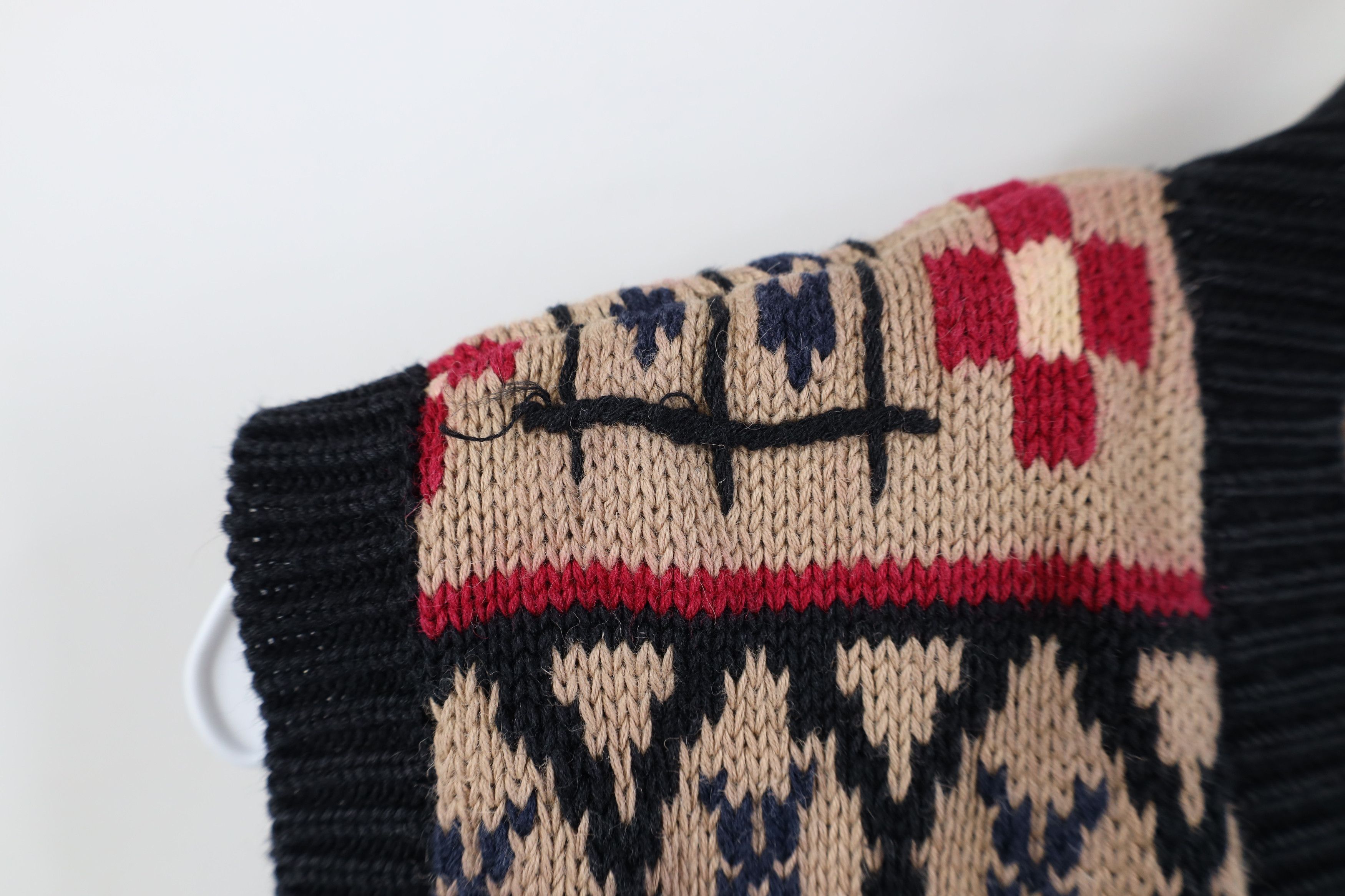 Vintage Vintage 90s Streetwear Fair Isle Teddy Bear Knit Vest Size M / US 6-8 / IT 42-44 - 8 Thumbnail