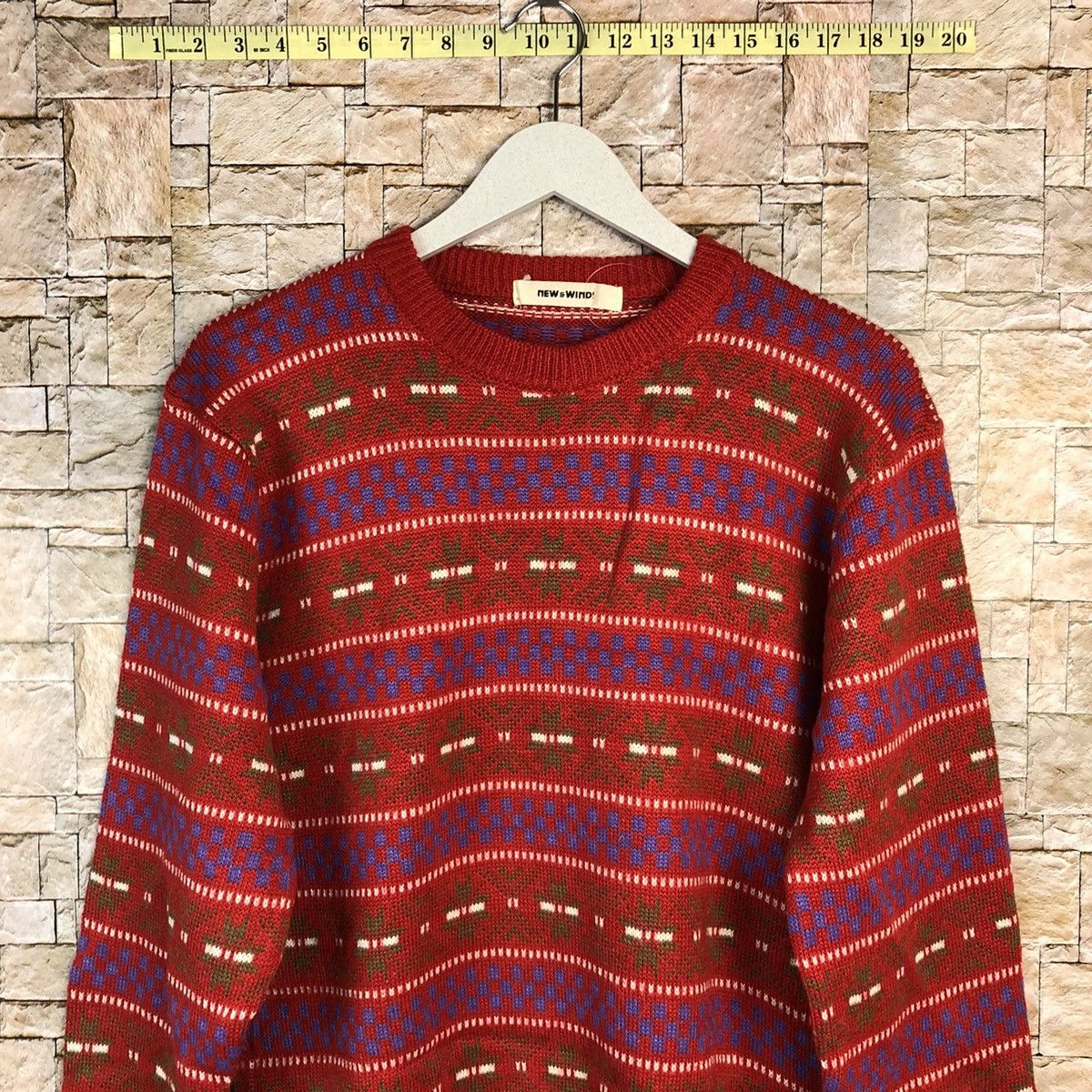 Homespun Knitwear × Japanese Brand New & Wind art Red Knitwear sweatshirt #A841 Size M / US 6-8 / IT 42-44 - 5 Thumbnail