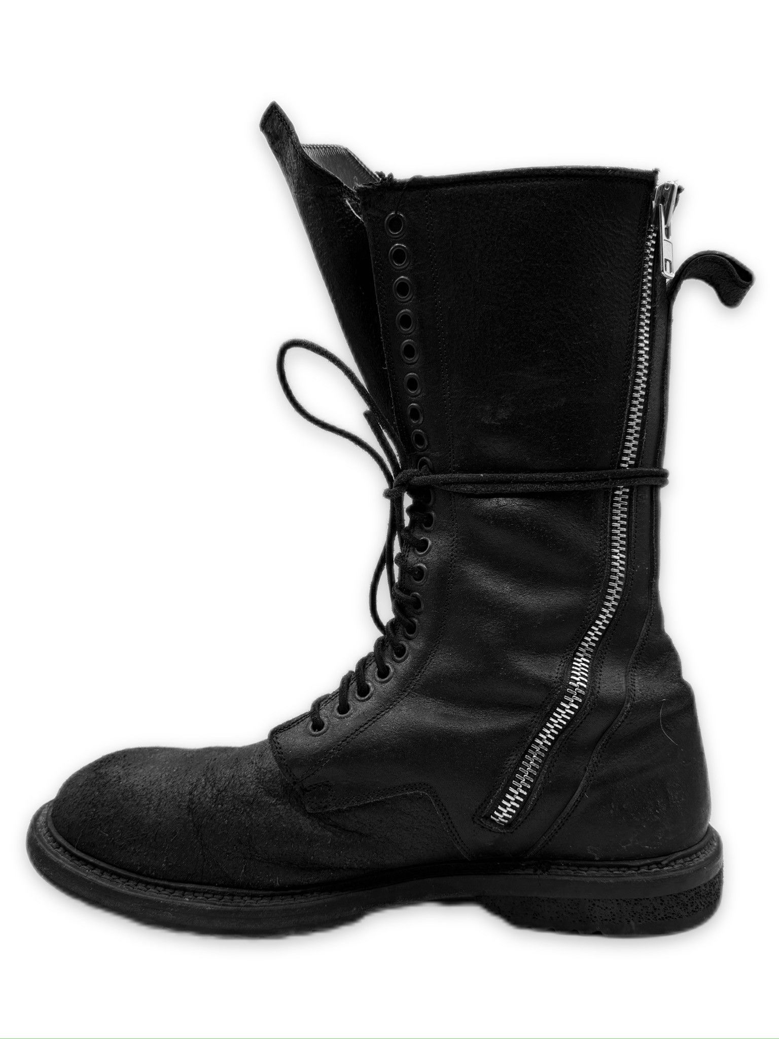 Rick Owens SS14 Rick Owens ‘Vicious’ Blistered Suede Double Zip Boots Size US 10 / EU 43 - 4 Thumbnail