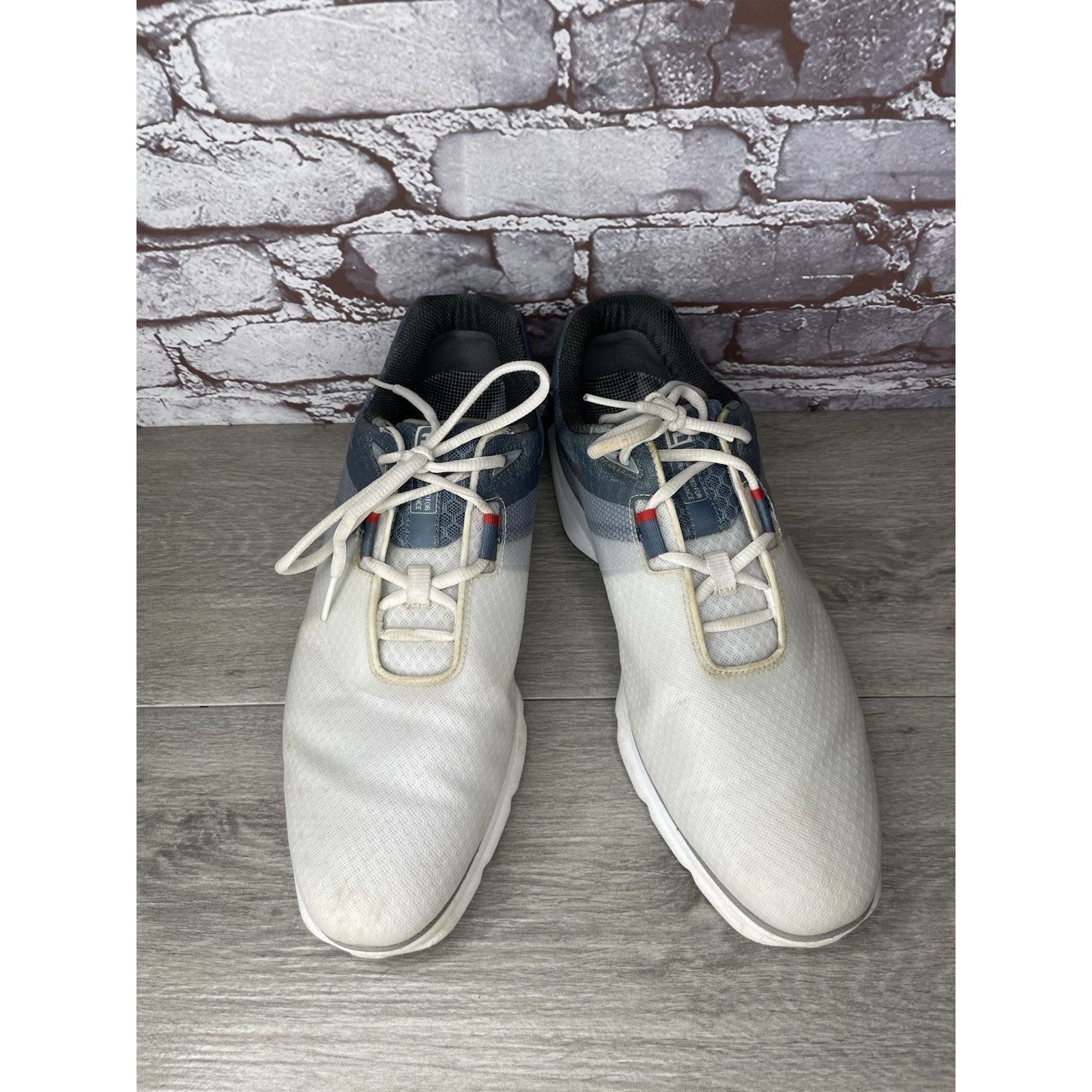 Footjoy FootJoy Golf PRO SL SPORT 53854 White Blue Lace Up Shoes Men Size US 12 / EU 45 - 2 Thumbnail