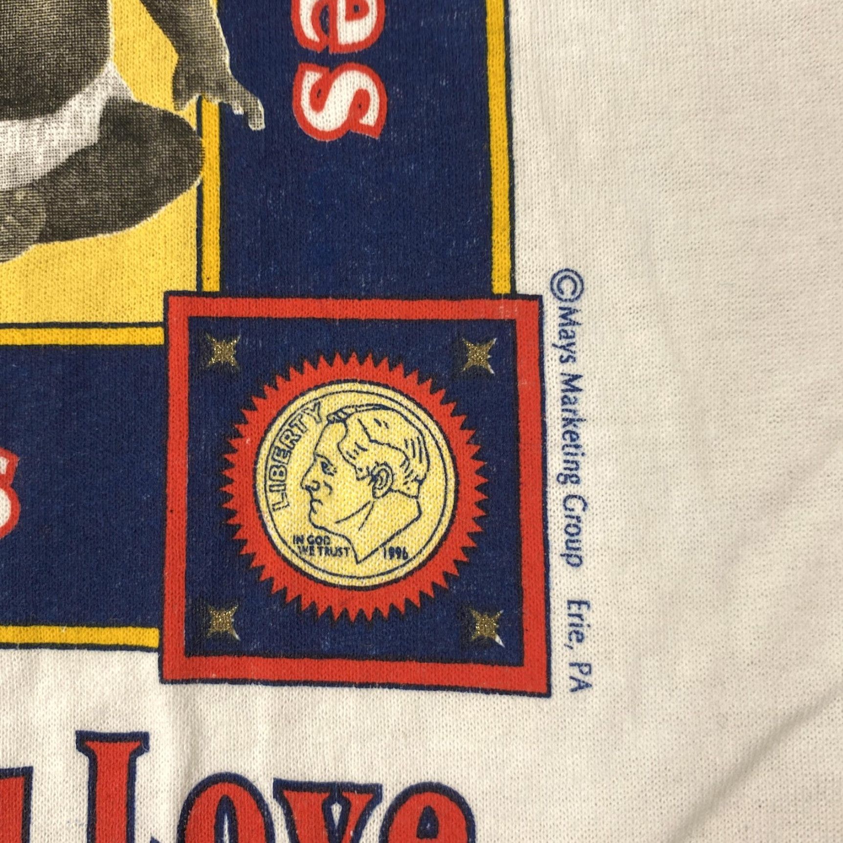 Hanes VINTAGE March of Dimes Walk America Shirt Mens Large White 90s USA Flag Graphic Print T-Shirt Mens Size US L / EU 52-54 / 3 - 3 Thumbnail