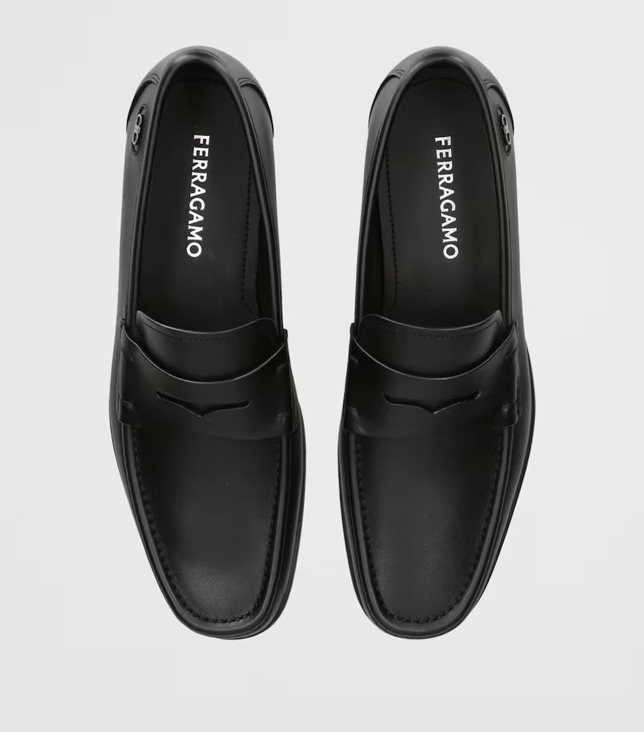Salvatore Ferragamo os11x0126 Penny Loafers in Black Size US 13 / EU 46 - 4 Thumbnail