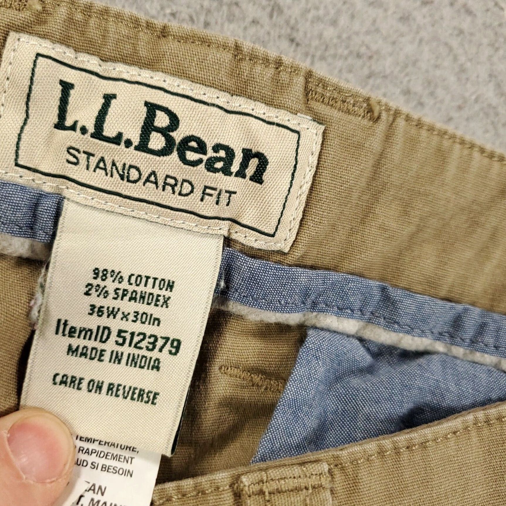 Vintage LL Bean Mens Pants 36x30 Double Knee Brown Lightweight Stretch Chino Casual Travel Workwear Vintage No Size US 36 / EU 52 - 6 Thumbnail