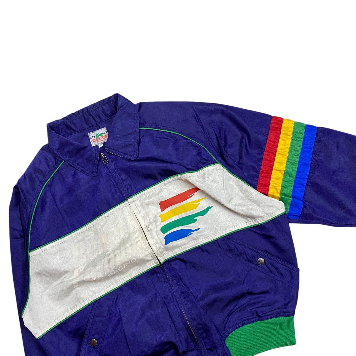 Benetton Vintage Benetton Formula 1 Racing Bomber Jacket Size US M / EU 48-50 / 2 - 4 Thumbnail