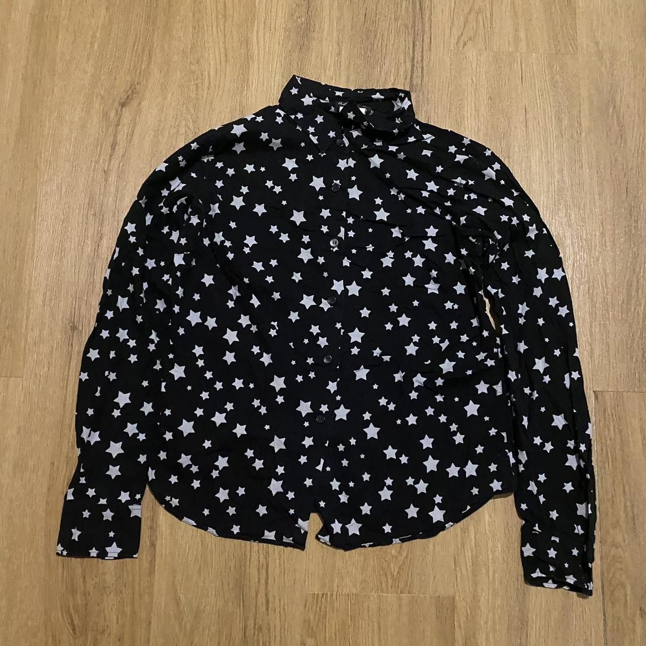 agnes b. Black and white star print long sleeve shirt Size US M / EU 48-50 / 2 - 1 Thumbnail