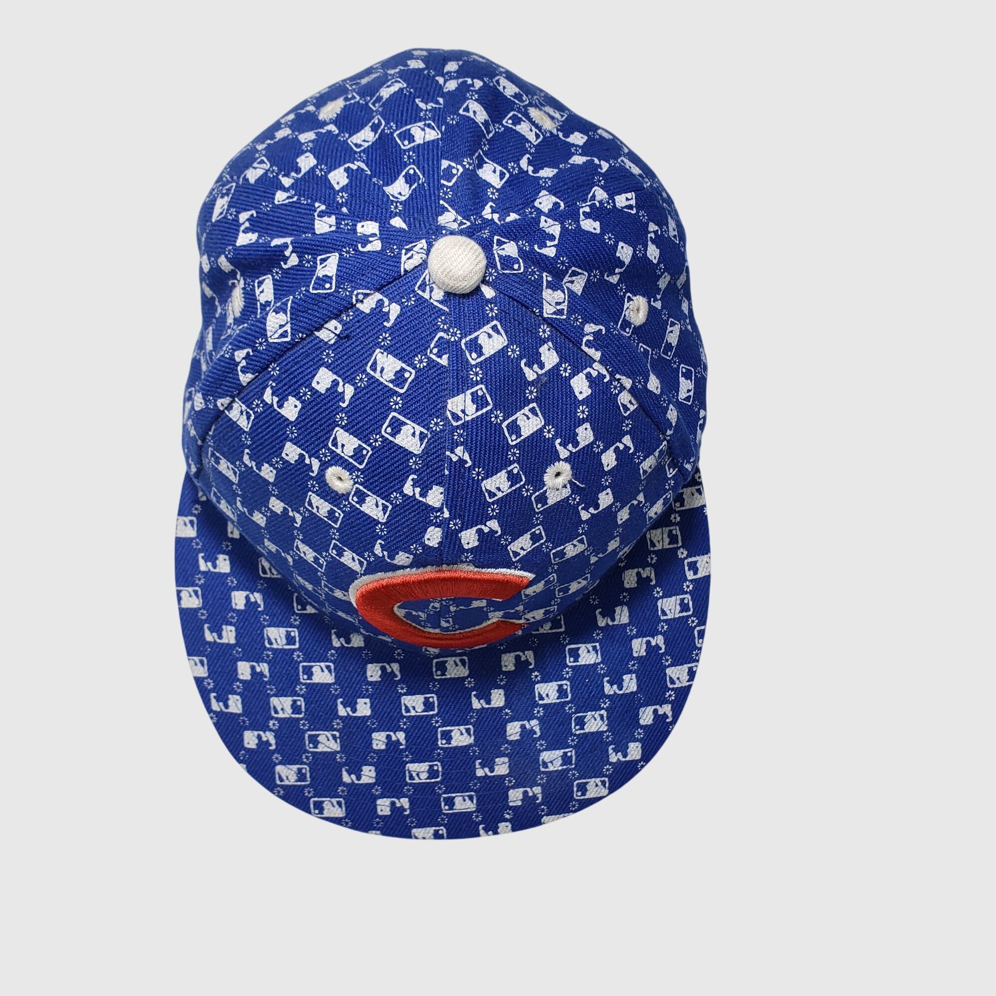 New Era Vintage New Era 59FIFTY Chicago Cubs MLB All Over Logo 7 1/4 Size ONE SIZE - 5 Thumbnail