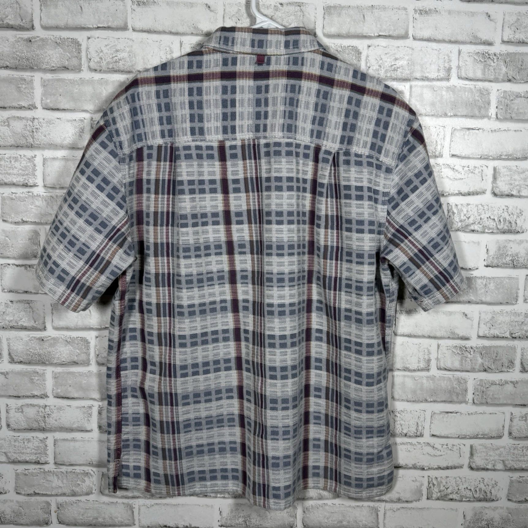 The Territory Ahead VINTAGE Territory Ahead Shirt Plaid Button-Up Men’s Large Short Sleeve Blue Cotton Size US L / EU 52-54 / 3 - 2 Thumbnail
