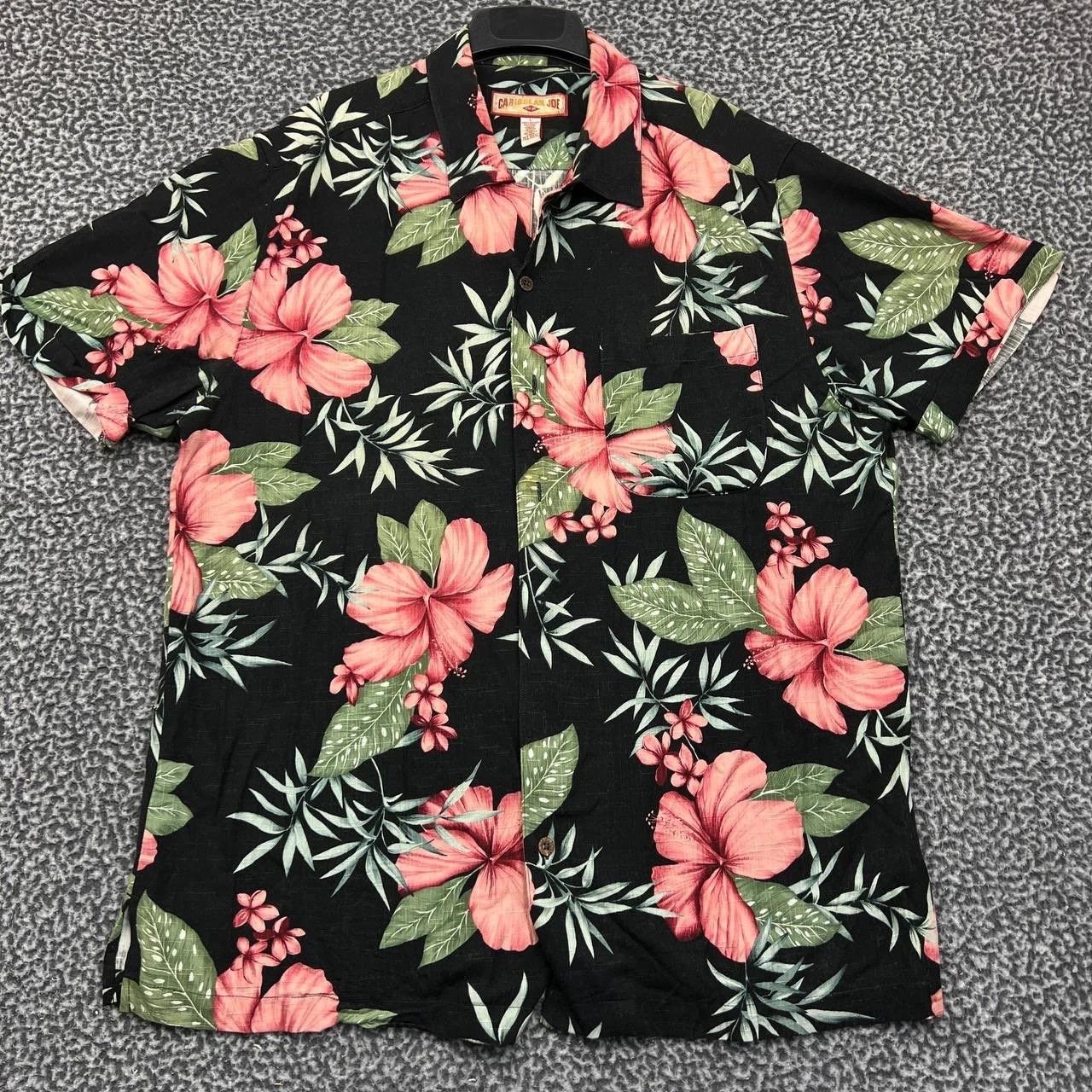 Other Caribbean Joe Shirt Men Hawaiian Floral Button Up Collared L Size US L / EU 52-54 / 3 - 1 Thumbnail