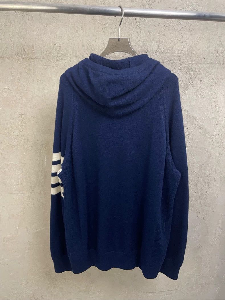 Thom Browne Thom browne Dark blue four-striped pure cashmere zipper jac Size US XL / EU 56 / 4 - 3 Thumbnail