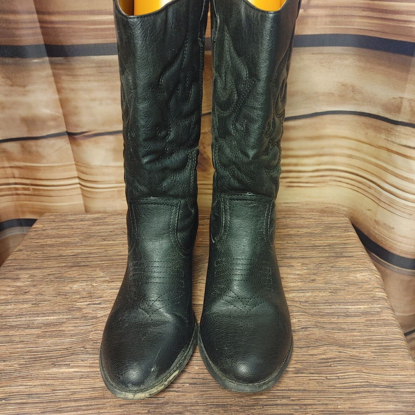 Other West Blvd Women's Black Leather Miami Cowboy Boots 12LK18 Si Size US 9.5 / IT 39.5 - 2 Thumbnail