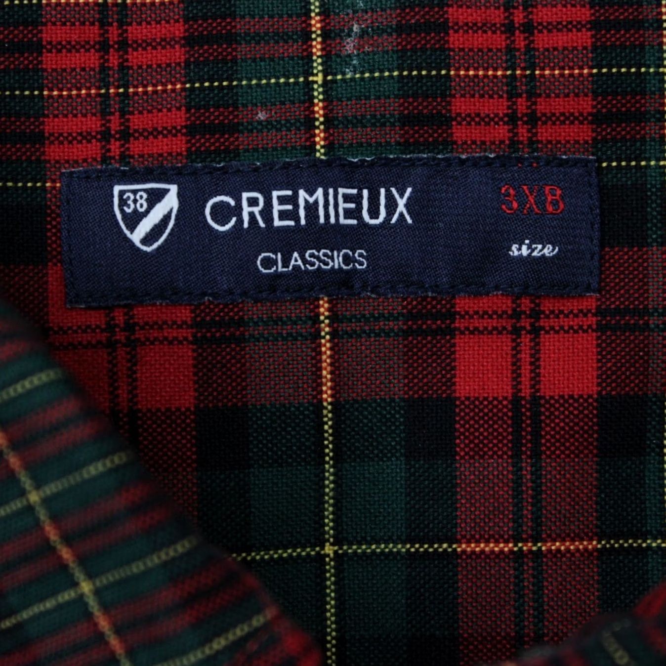 Cremieux Cremieux Classics Shirt Mens 3XB Red/Green Plaid 100% Cotton Long Sleeve Button-Up Big & Tall Mens Clothing Regular Fit Vintage: No Size US XXL / EU 58 / 5 - 7 Thumbnail