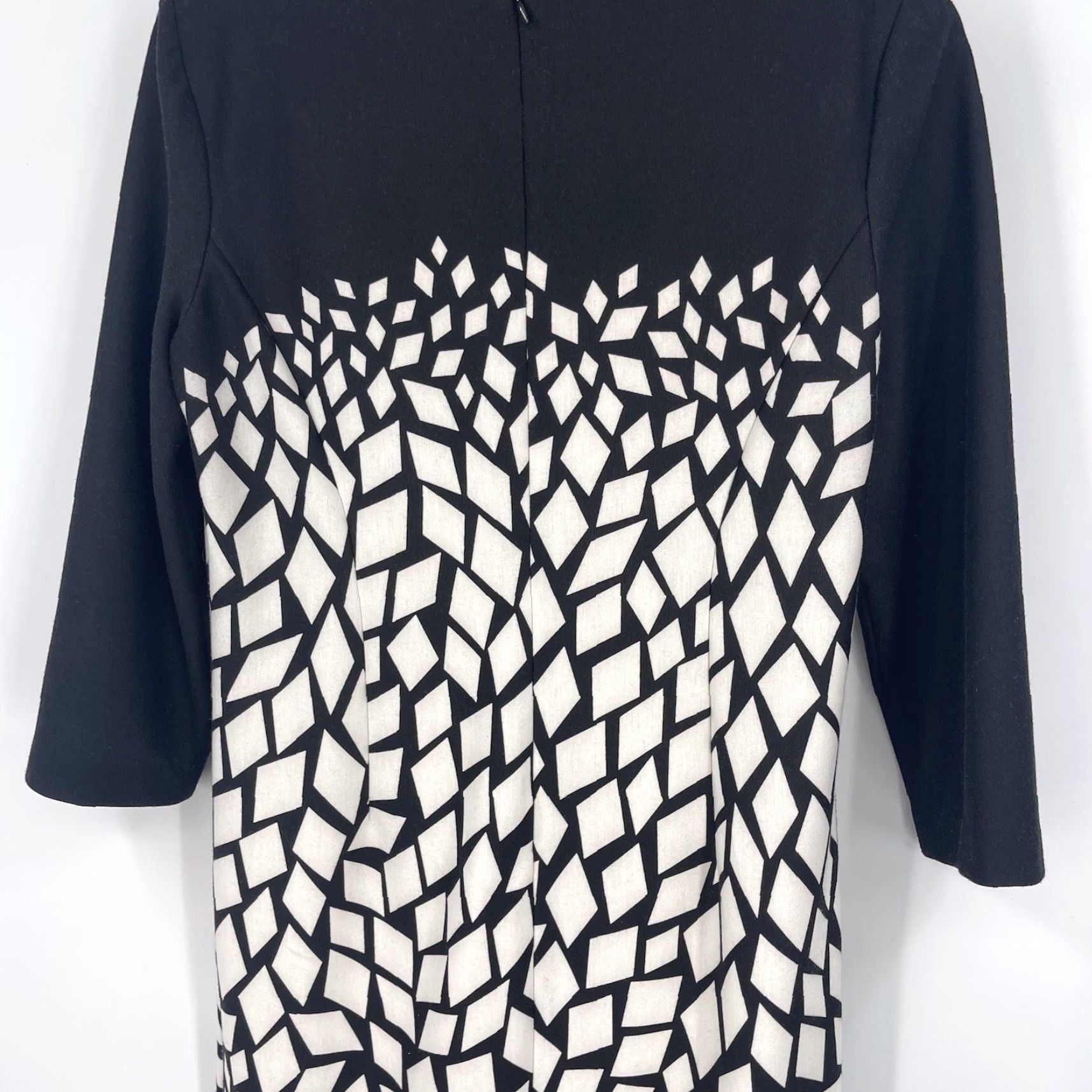 Vintage Chicos Dress Womens XS Black And White Geometric Wiggle Quiet Luxury Core 0.5 Size XS / US 0-2 / IT 36-38 - 6 Thumbnail