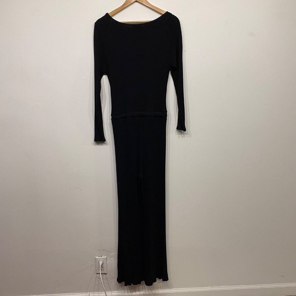 Beyond Yoga Beyond Yoga Black So Chic Ribbed Long Sleeve Jumpsuit Medium Size M / US 6-8 / IT 42-44 - 3 Thumbnail