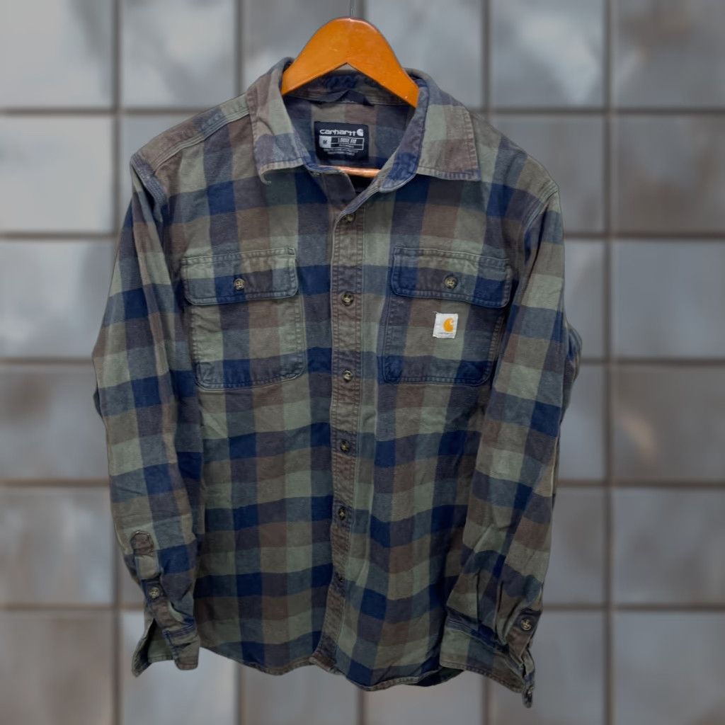 Carhartt Carhartt Plaid Button-Up Long Sleeve Shirt M Multicolor Casual Workwear Shirt Mens 90s Outdoor Style Size US M / EU 48-50 / 2 - 1 Thumbnail