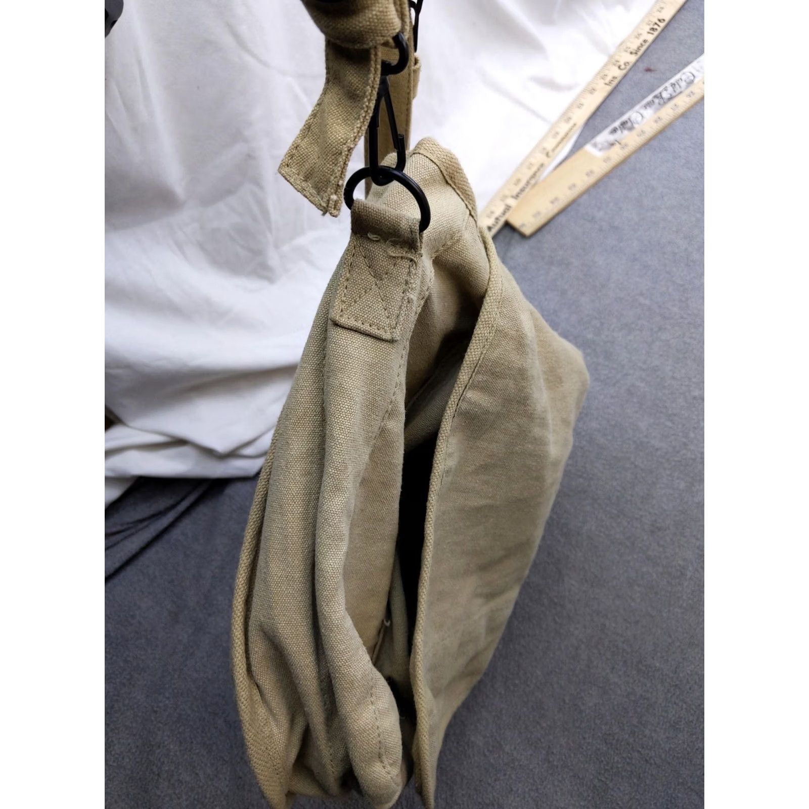Vintage Unbranded Penny Farthing Bicycle Canvas Messenger Bag Unisex Large Beige Tan Transportation Bag Size ONE SIZE - 7 Thumbnail