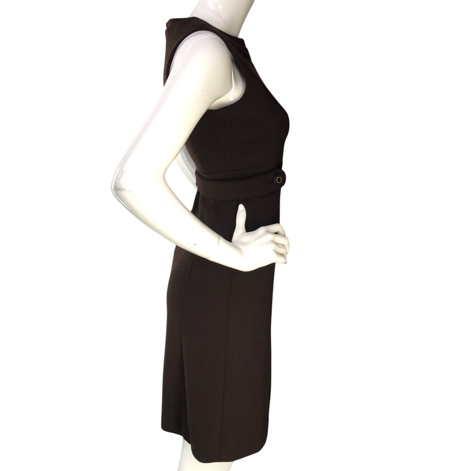 Tory Burch Tory Burch Size 2 Dress Sheath Sleeveless Wool Blend Brown Size XS / US 0-2 / IT 36-38 - 9 Thumbnail