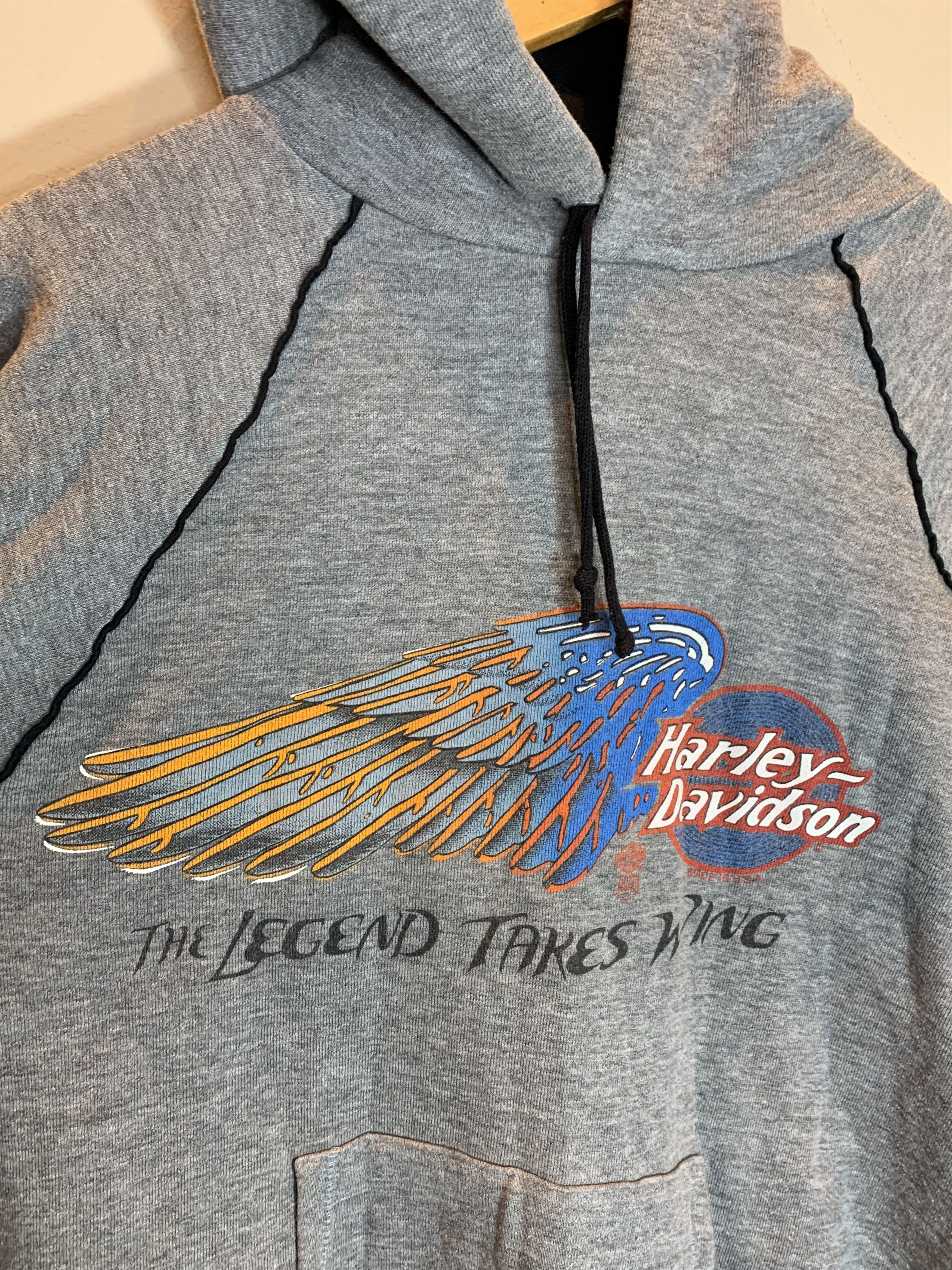 Harley Davidson *RARE* Vintage 70’s Harley Davidson Legend Takes Wing Hoodie Size US L / EU 52-54 / 3 - 3 Thumbnail