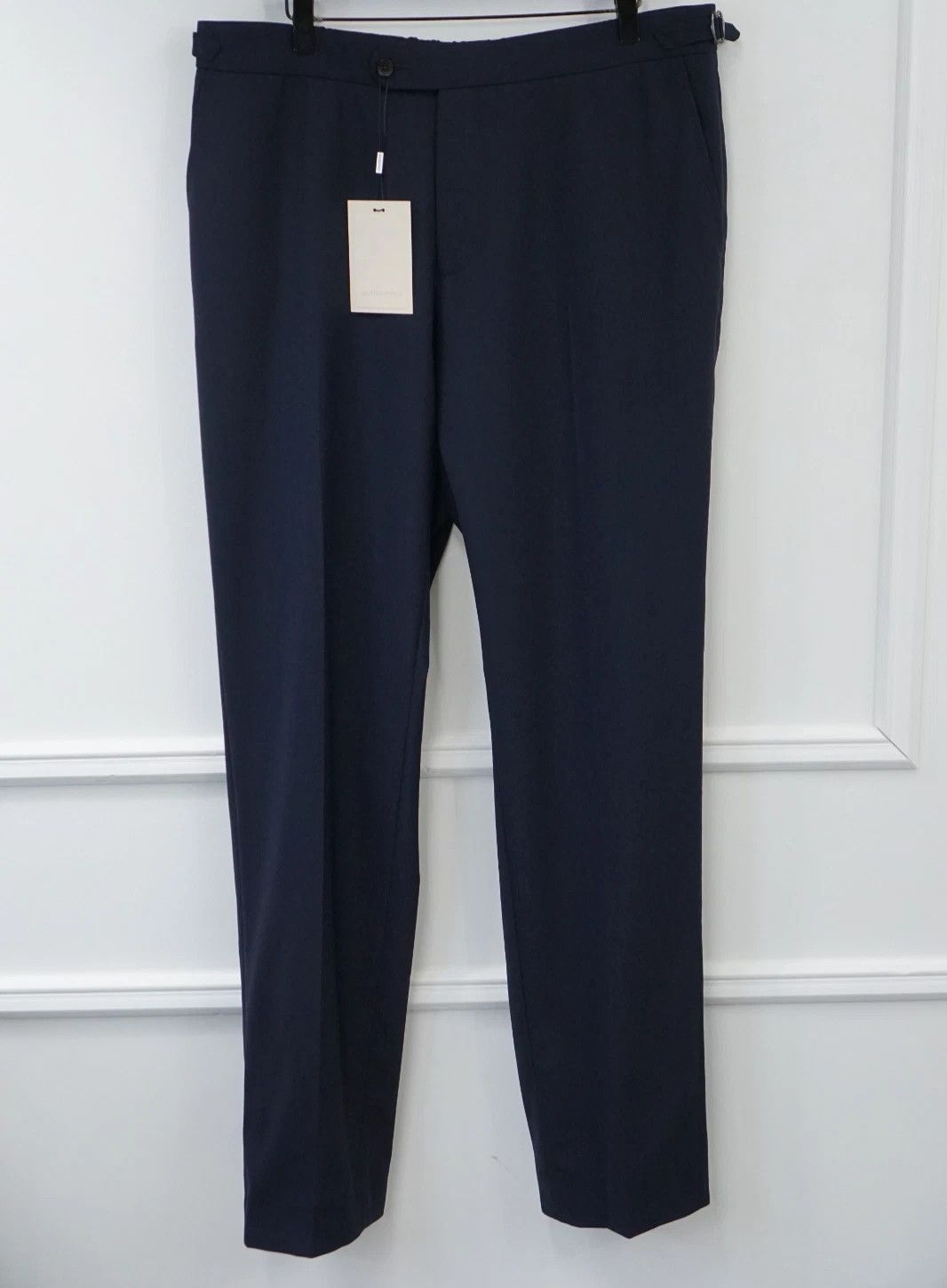 Suitsupply Men Suitsupply Pants Navy Blue Wool Traveller 106 UK/US46L Size 46L - 1 Thumbnail
