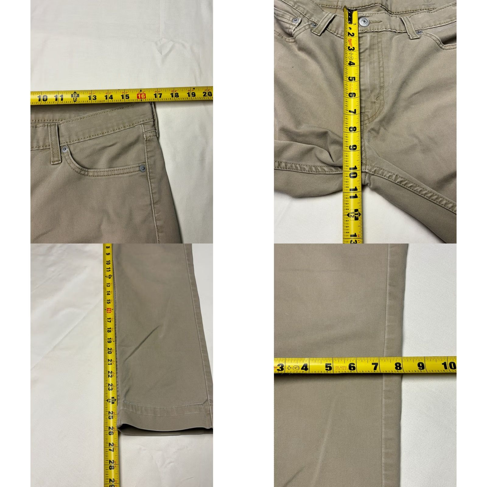 Levi's Levi's 511 Slim Fit Khaki Pants 33x30 Stretch Casual Chinos Mens Size US 33 - 9 Thumbnail