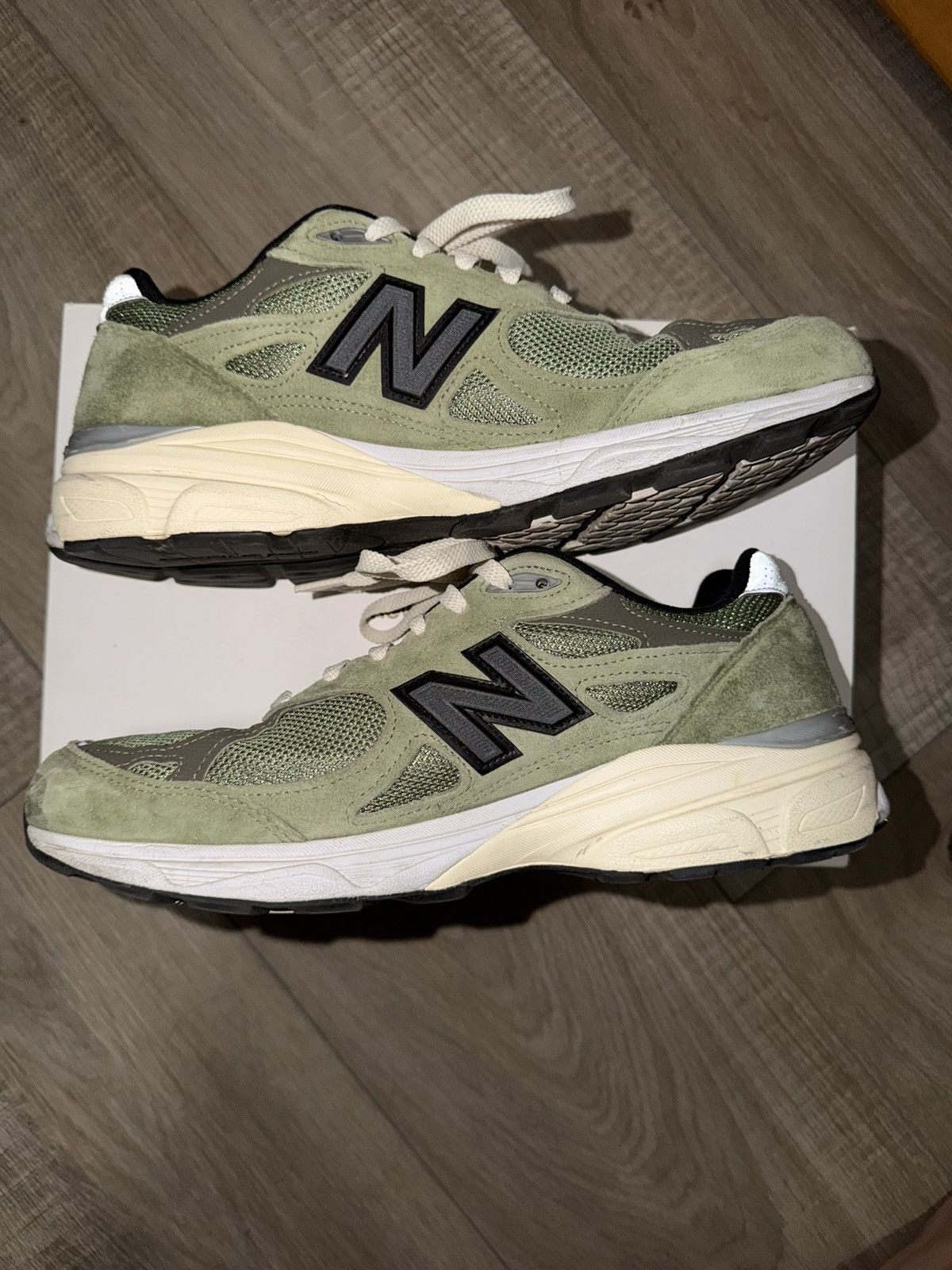 JJJJound × New Balance New balance jjjjound 990v3 olive Size US 10 / EU 43 - 3 Thumbnail