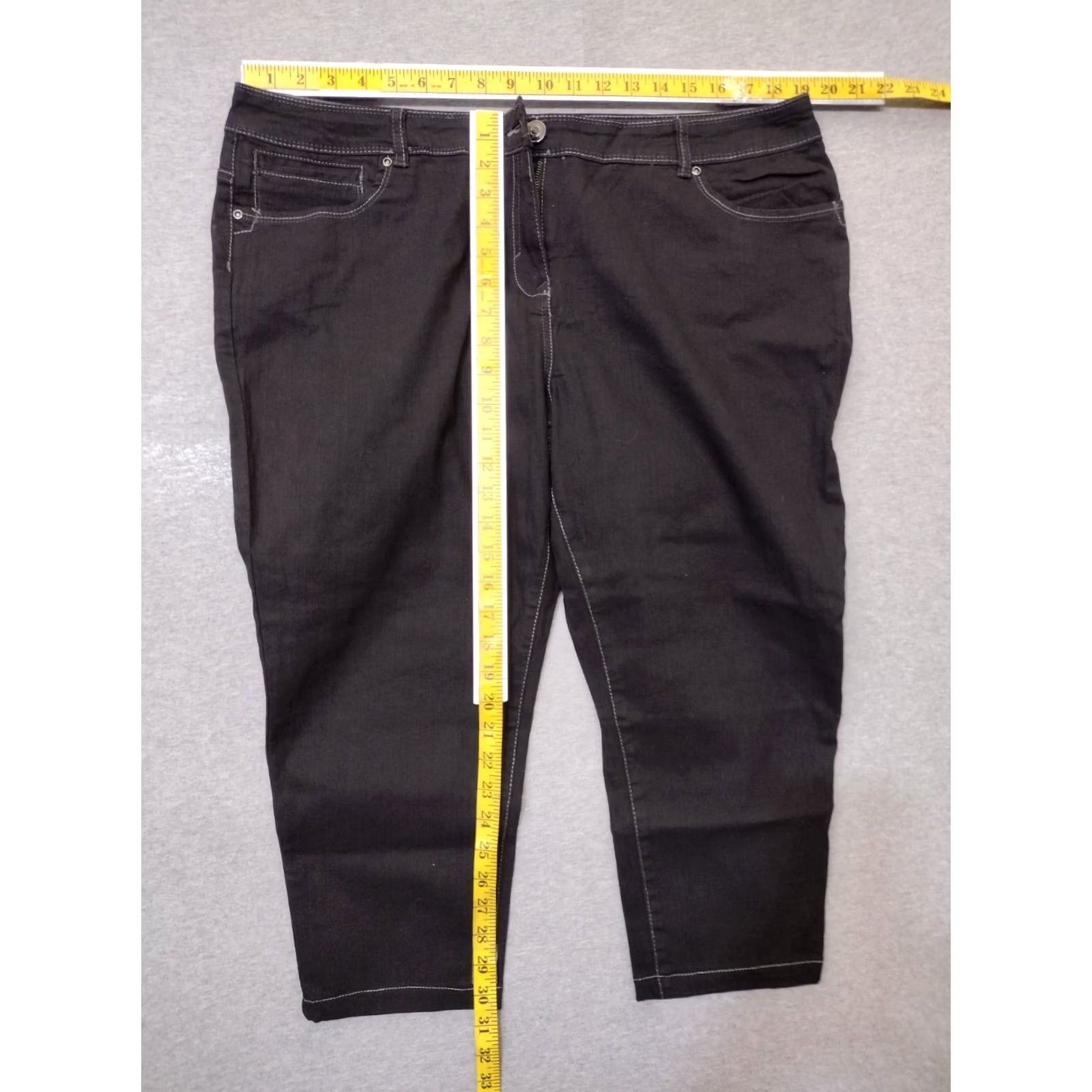 Denime Unbranded Women Stretch Skinny Denim Jeans 20 Black Size 42" / US 20 - 5 Thumbnail