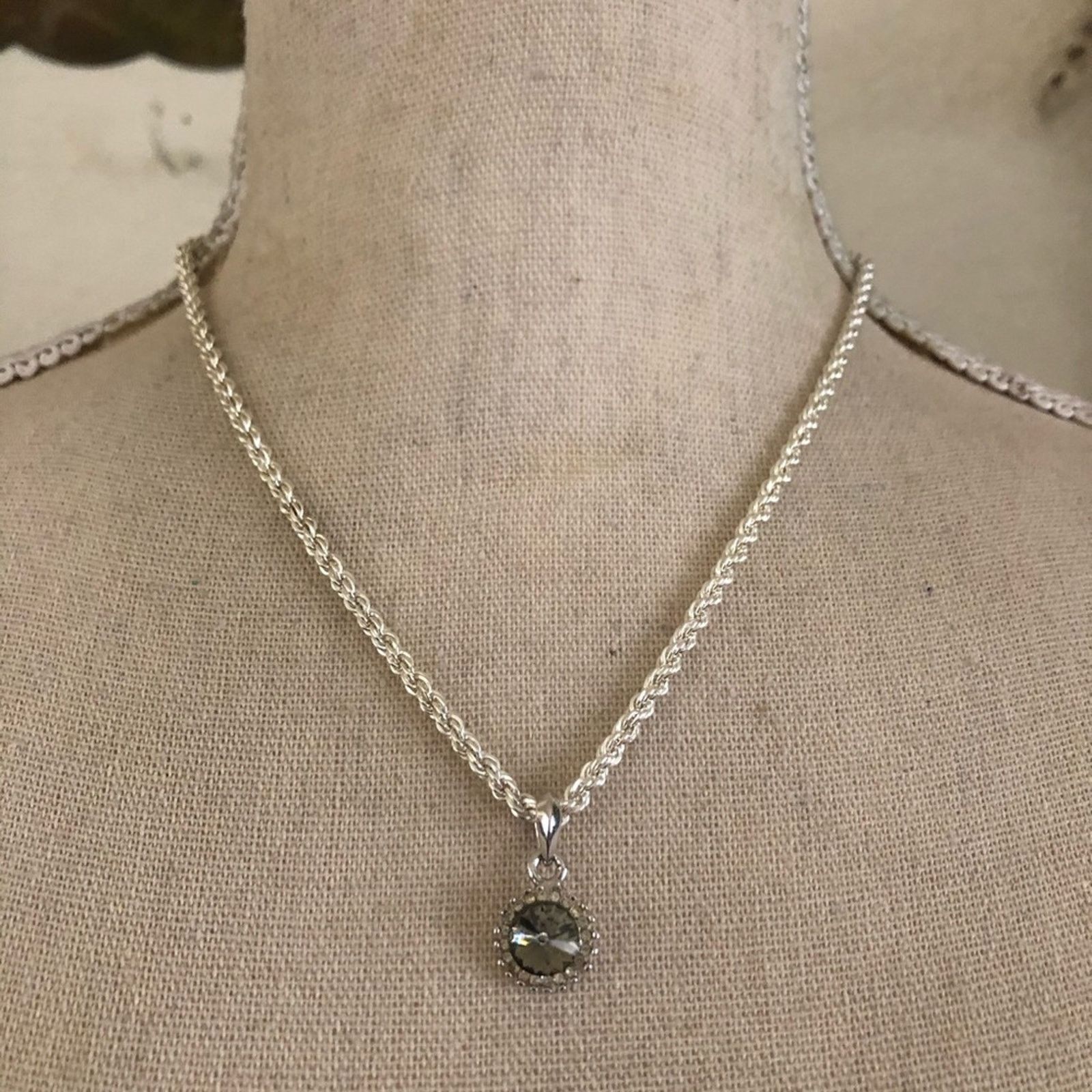 Jewelry Vintage Park Lane rivoli smoky faceted stone set Size ONE SIZE - 6 Thumbnail