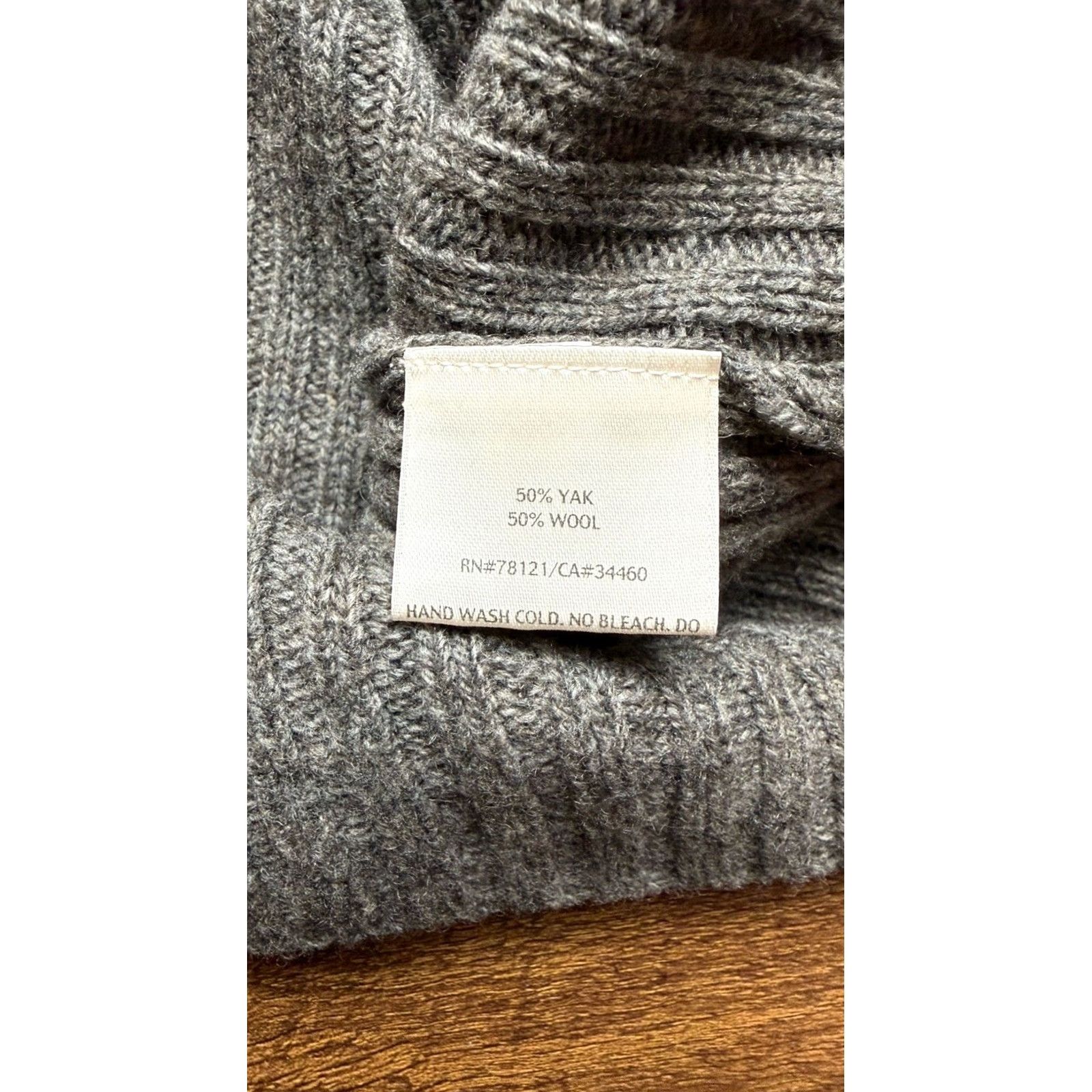 Eileen Fisher Eileen Fisher Sweater Womens Large Gray Yak Wool Oversized Turtleneck Knit Size L / US 10 / IT 46 - 6 Thumbnail