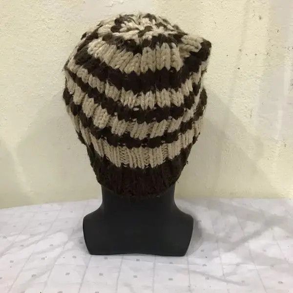 Handmade × Japanese Brand Japanese Brand Stripe Design Beanie Hat Size ONE SIZE - 5 Thumbnail