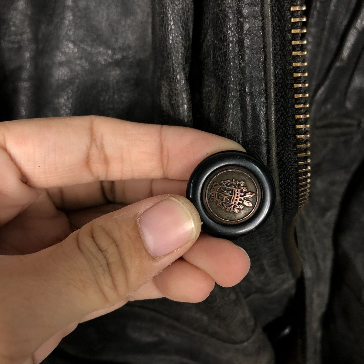 Vintage 📌Vintage 80's Biker Leather Jacket Parrton Blanket Military Size US M / EU 48-50 / 2 - 17 Thumbnail