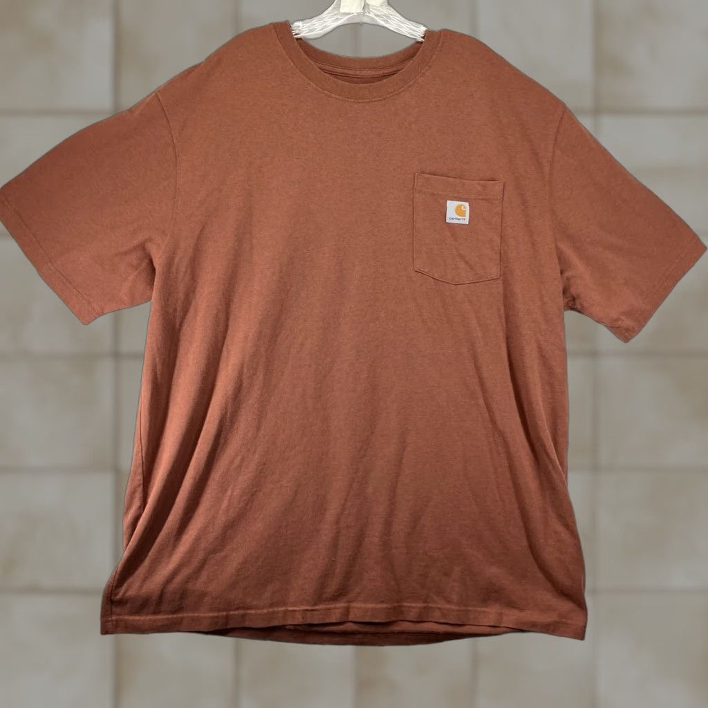 Carhartt Carhartt Mens 2XL Short Sleeve T-Shirt Rusty Orange Crew Neck Logo All Seasons Regular Fit Cotton Polyester Shirt Mens Size US XXL / EU 58 / 5 - 1 Thumbnail