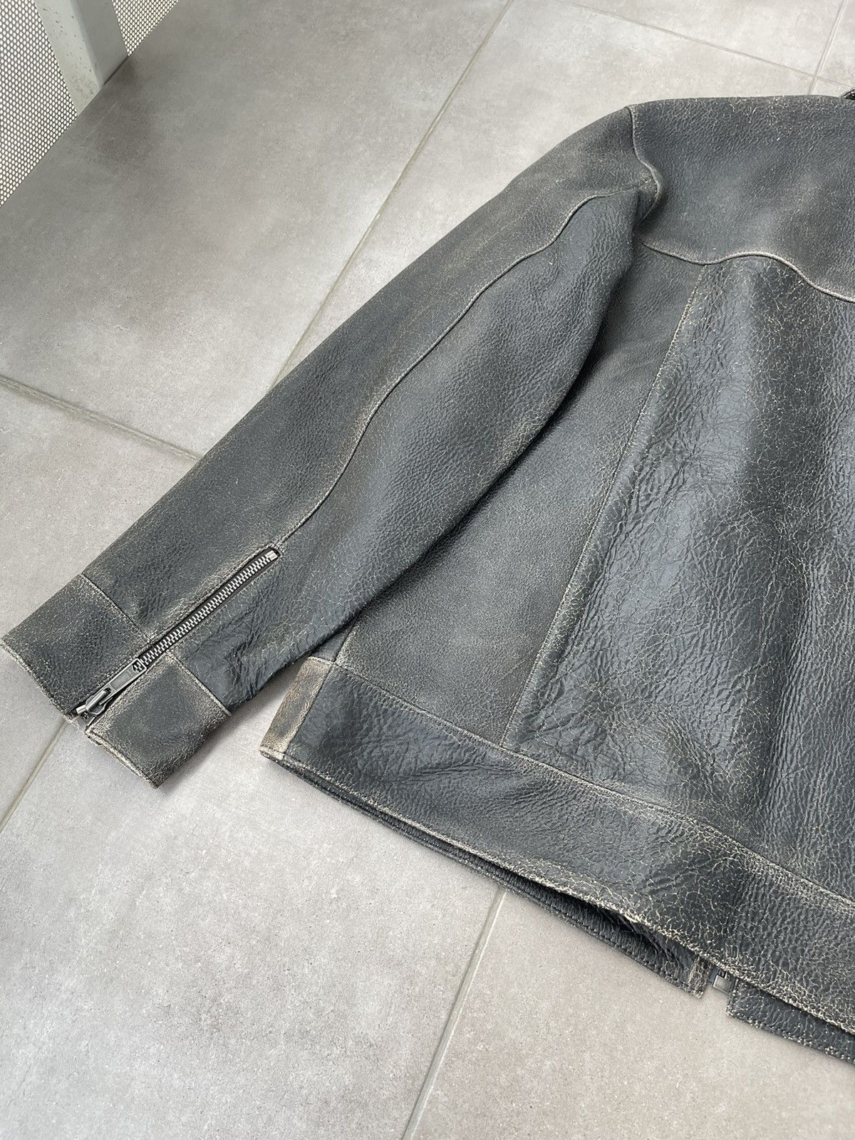 Wood Wood !DS! SS23 Wood Wood Jacob Gray Leather Jacket Size US XXL / EU 58 / 5 - 19 Thumbnail