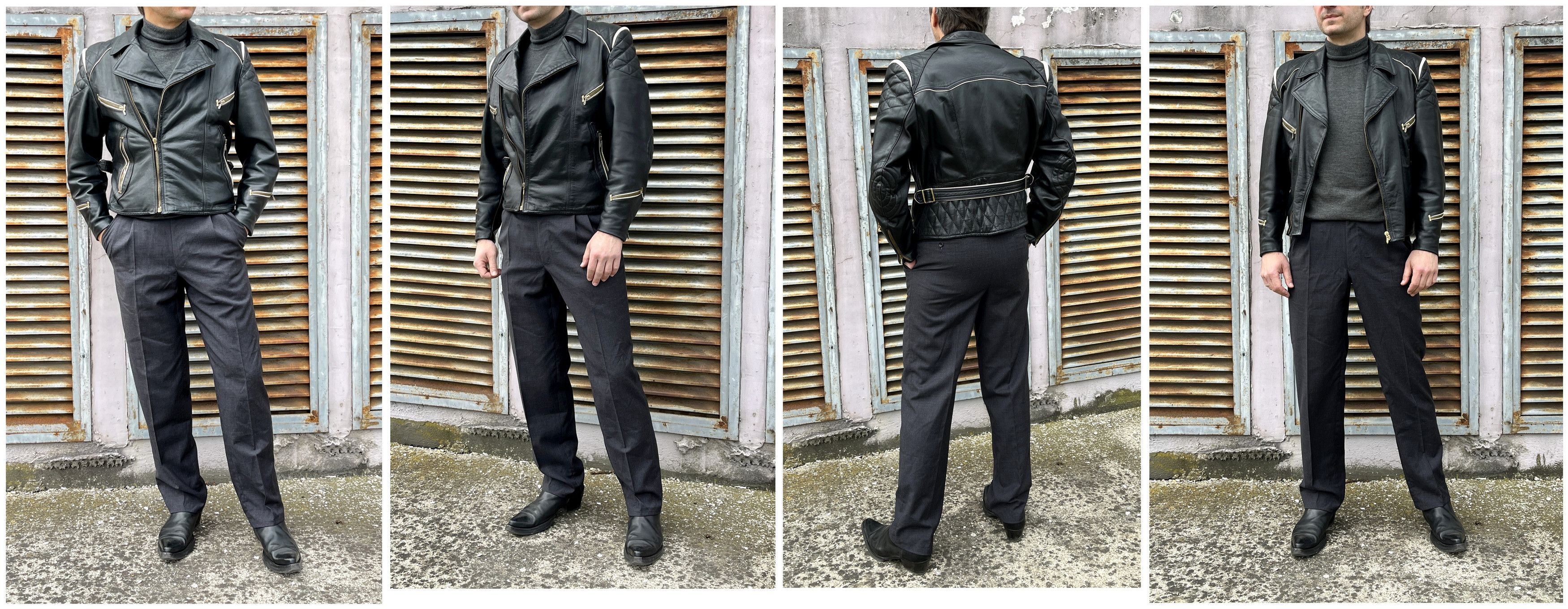 Vintage German Motorcycle Leather Jacket 1960's Size US L / EU 52-54 / 3 - 2 Thumbnail