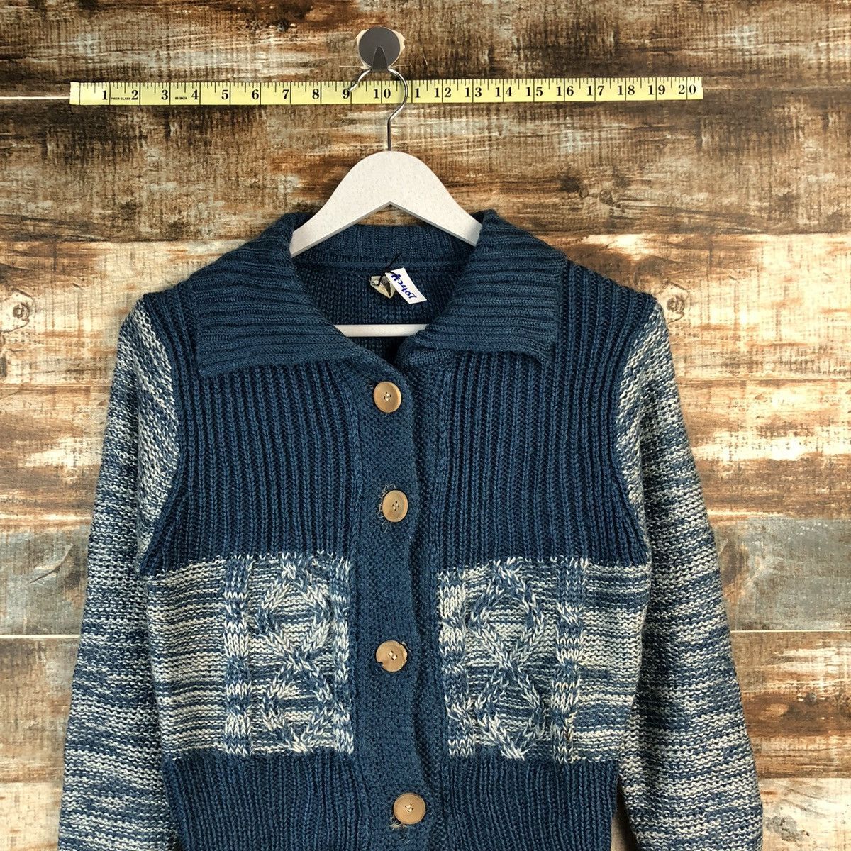 Homespun Knitwear × Japanese Brand Poly Achul Blue Knitwear #A2407 Size M / US 6-8 / IT 42-44 - 2 Thumbnail