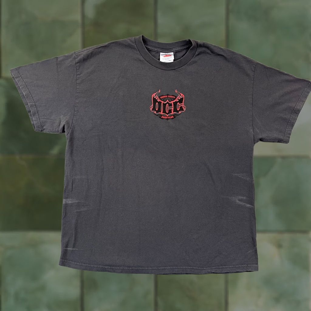 Vintage VINTAGE Tennessee River TShirt Adult XL Orange County Choppers Shirt Men Gray Cotton Double-Sided Tribal Flame Motorcycles 2000s, Biker Theme Size US XL / EU 56 / 4 - 1 Thumbnail