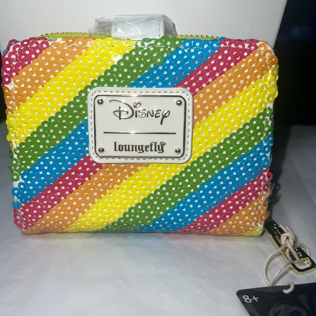 Disney Disney X Loungefly Rainbow Sequined Zip Around Snap Wallet Size ONE SIZE - 2 Thumbnail