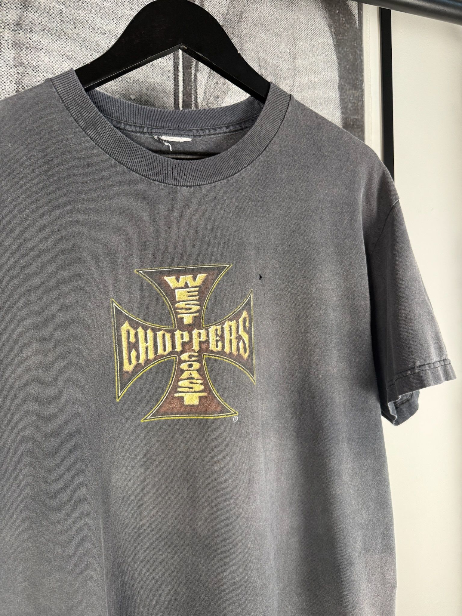 Vintage 🚭90s THRASHED STAPLE🚭 FADER WEST COAST CHOPPERS LOGO SHIRT Size US L / EU 52-54 / 3 - 3 Thumbnail
