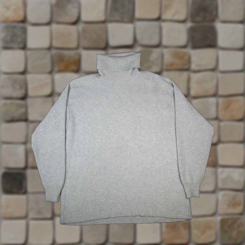 Free People VINTAGE Free People Sweater Womens XS Gray Oversized Turtleneck Pullover Long Sleeve Knitted Knit Regular Size XS / US 0-2 / IT 36-38 - 1 Thumbnail