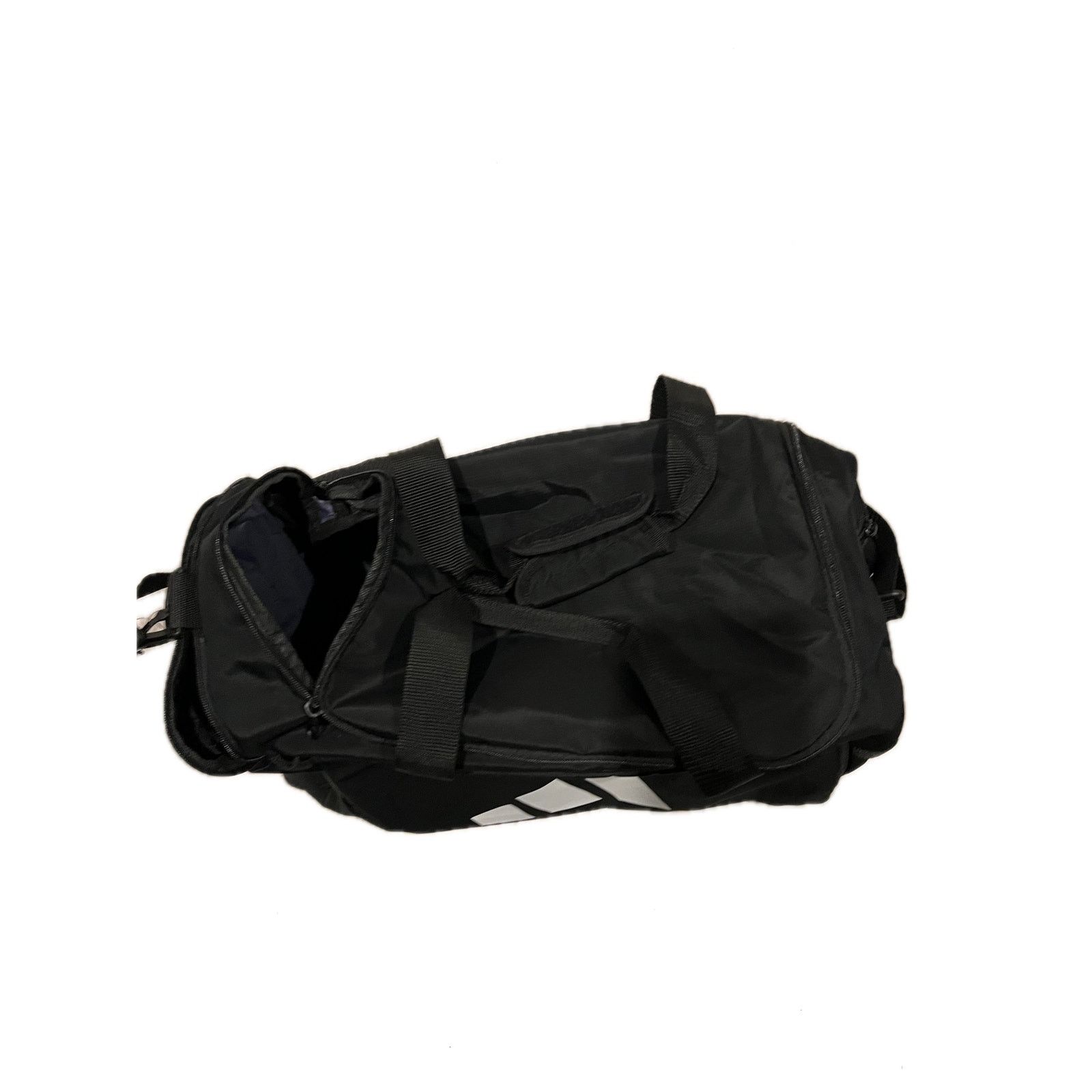 Adidas Adidas Defender Medium 20"x12"x10" Black White Duffel Bag Size ONE SIZE - 2 Thumbnail