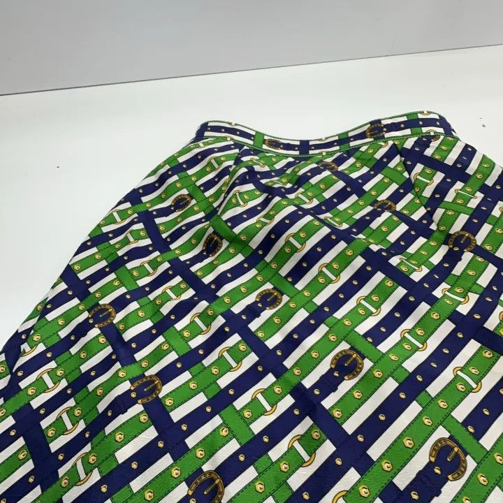 Gucci Gucci Green Patterned Silk Long Skirt-2507 Size M / US 6-8 / IT 42-44 - 9 Thumbnail